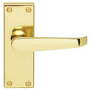 Carlisle Brass - Victorian Lever on Latch Backplate - Polished Brass - M31 - Choice Handles