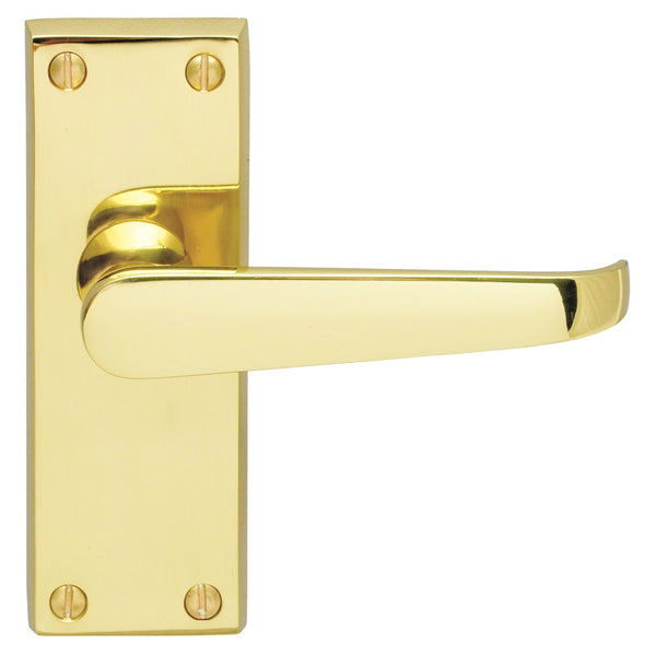 Carlisle Brass - Victorian Lever on Latch Backplate - Polished Brass - M31 - Choice Handles