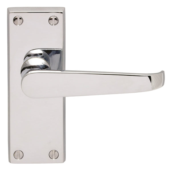 Carlisle Brass - Victorian Lever on Latch Backplate - Polished Chrome - M31CP - Choice Handles