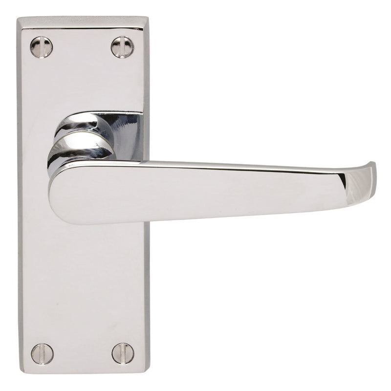 Carlisle Brass - Victorian Lever on Latch Backplate - Polished Chrome - M31CP - Choice Handles