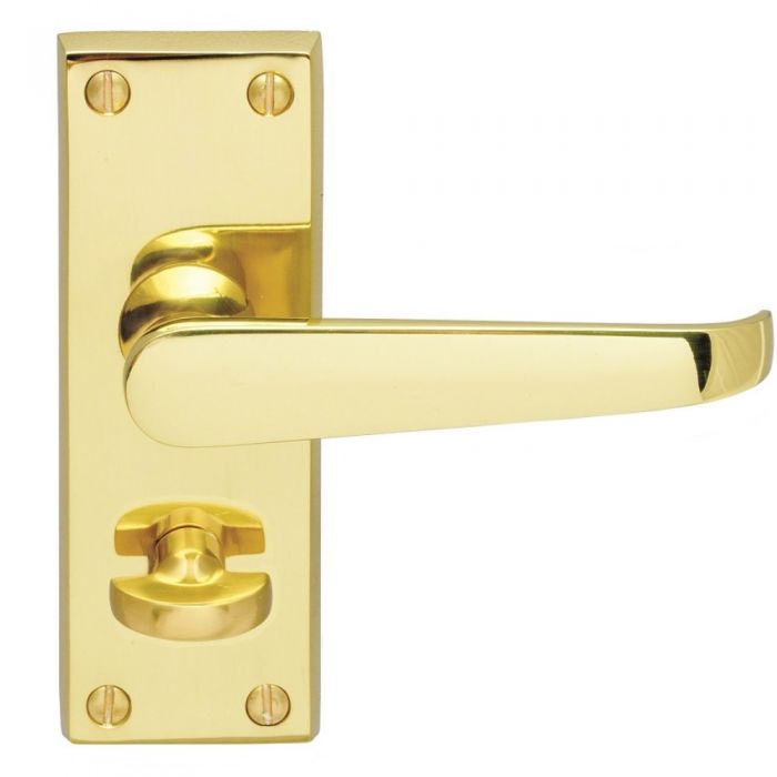 Carlisle Brass - Contract Victorian Lever on Privacy Backplate - Polished Brass - CBV31WC - Choice Handles