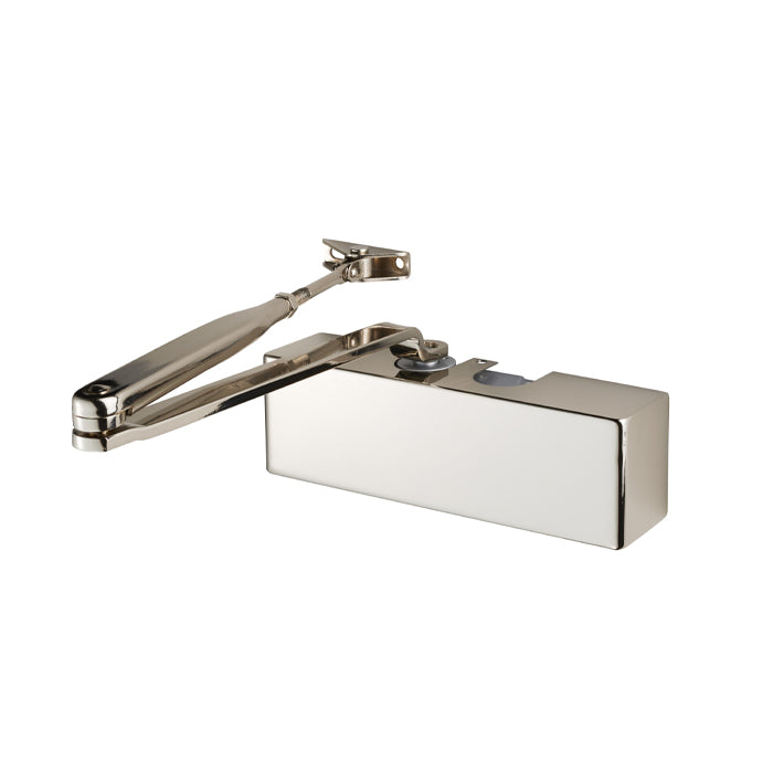 Eurospec - Overhead Door Closer En2-4 C/W Bc Fig 6 Bracket Full Cover And Armset En1154 - Polished Nickel - CDG420/PNP - Choice Handles