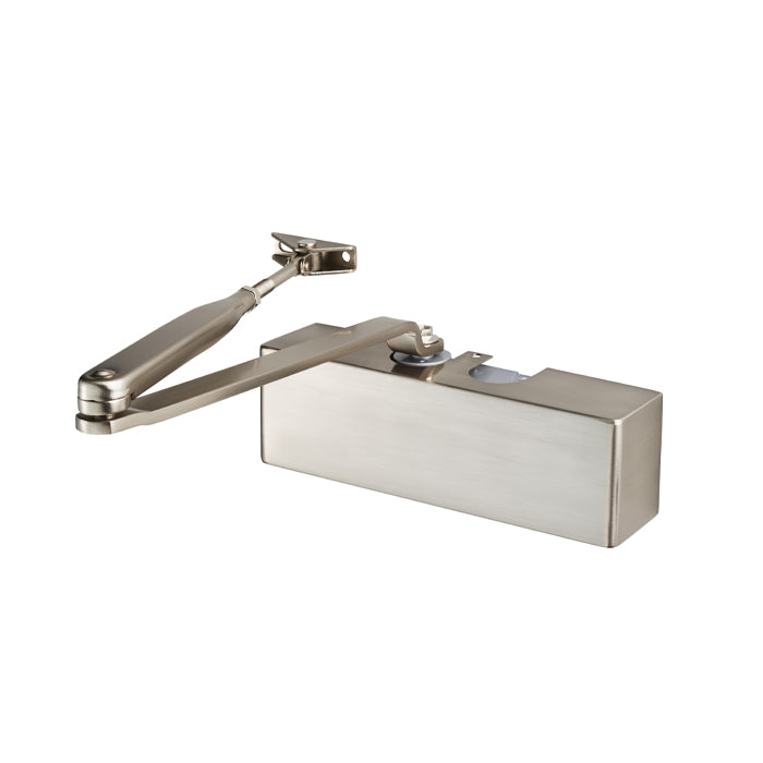 Eurospec - Overhead Door Closer En2-4 C/W Bc Fig 6 Bracket Full Cover And Armset En1154 - Satin Nickel - CDG420/SNP - Choice Handles