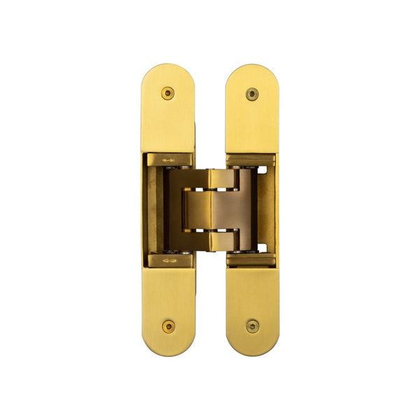 Ghost 160mm Concealed Hinge Satin Brass - CH100SB