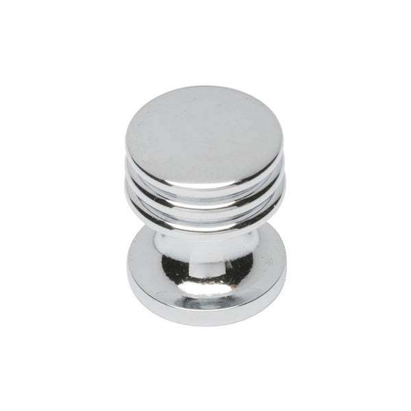 Carlisle Brass - Ringed Knob Polished Chrome 17mm - Polished Chrome - CH30ACP - Choice Handles