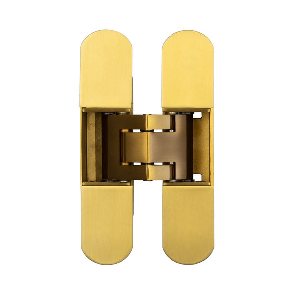 Ghost 140mm Concealed Hinge Satin Brass - CH60SB