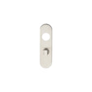 Eurospec - 170 X 45 X 8Mm Steelworx Radius Backplates - Bathroom (57mm C/C) + Small Turn & Release - Satin Stainless Steel - CPRT1170SSS - Choice Handles