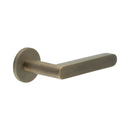 CR-101 Antique Brass Sprung Round Rose Door Handle - CR-101A1AB - Choice Handles
