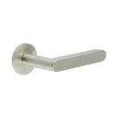 CR-101 Satin Stainless Steel  Sprung Round Rose Door Handle - CR-101A1SSS - Choice Handles