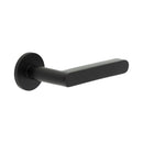 CR-101 Black Unsprung Round Rose Door Handle - CR-101A2MB - Choice Handles