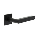 CR-101 Black Sprung Square Rose Door Handle - CR-101B1MB - Choice Handles