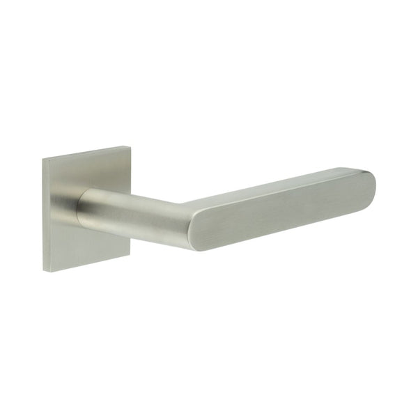 CR-101 Satin Stainless Steel  Sprung Square Rose Door Handle - CR-101B1SSS - Choice Handles