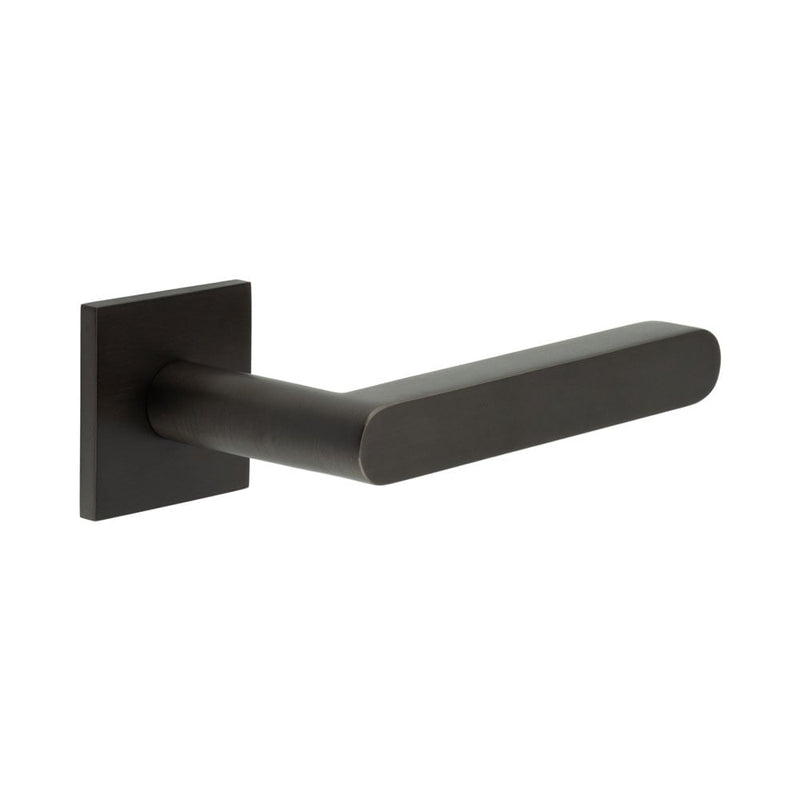 CR-101 Dark Bronze Unsprung Square Rose Door Handle - CR-101B2DB - Choice Handles