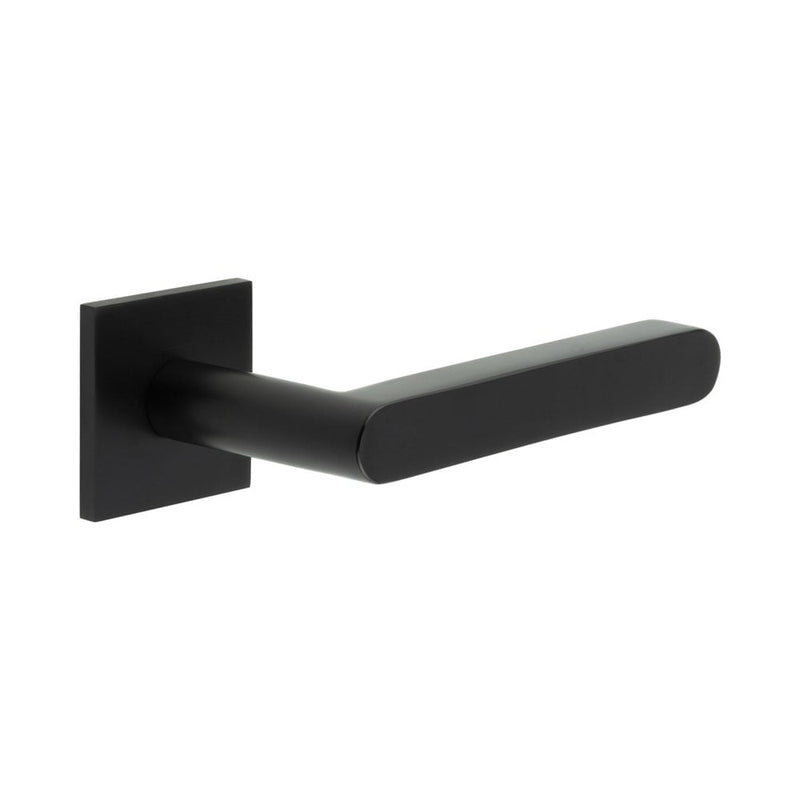 CR-101 Black Unsprung Square Rose Door Handle - CR-101B2MB - Choice Handles