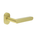 CR-101 Satin Brass Multi Point Oval Rose Door Handle - CR-101C4SB - Choice Handles