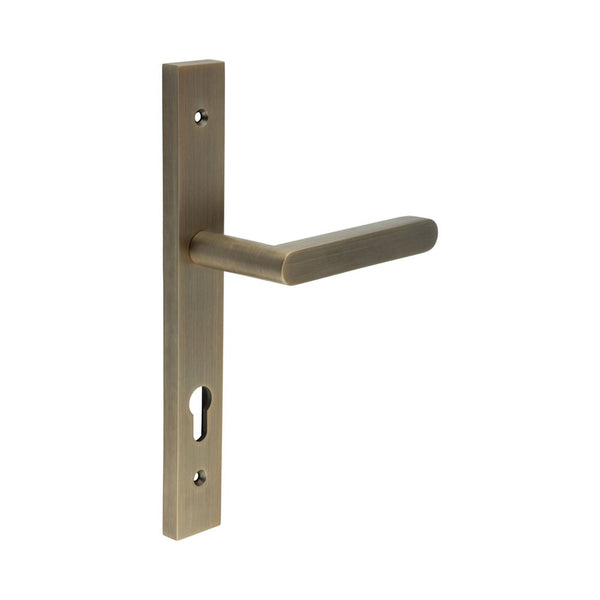 CR-101 Antique Brass Multi Point Backplate Door Handle - CR-101G4AB - Choice Handles