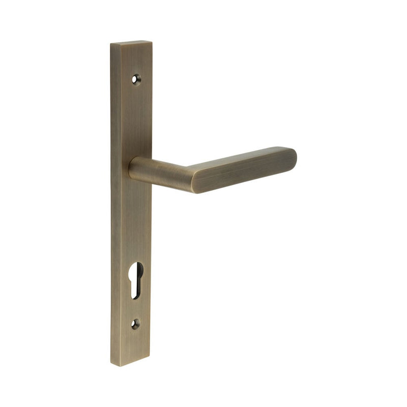 CR-101 Antique Brass Multi Point Backplate Door Handle - CR-101G4AB - Choice Handles