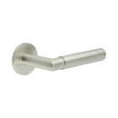 CR-102 Satin Stainless Steel  Sprung Round Rose Door Handle - CR-102A1SSS - Choice Handles