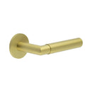 CR-102 Satin Brass Unsprung Round Rose Door Handle - CR-102A2SB - Choice Handles