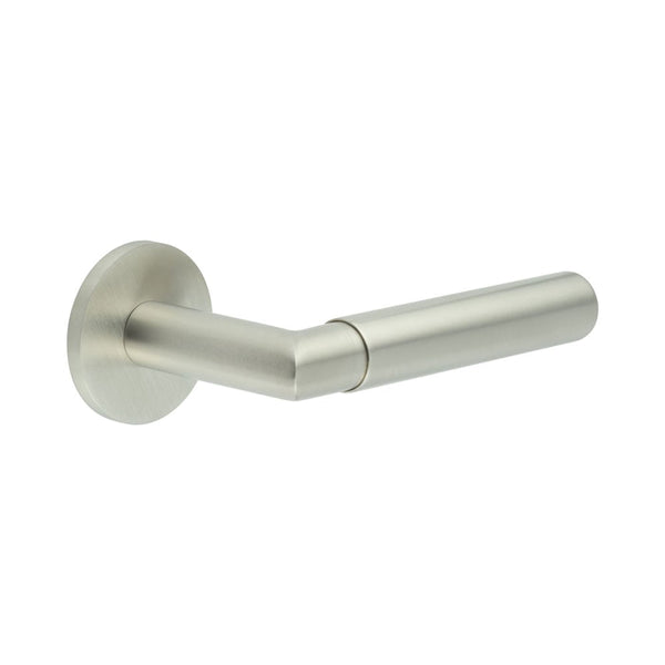 CR-102 Satin Stainless Steel  Fixed Dead Round Rose Door Handle - CR-102A3SSS - Choice Handles