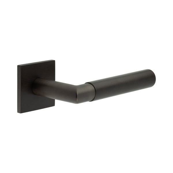 CR-102 Dark Bronze Unsprung Square Rose Door Handle - CR-102B2DB - Choice Handles
