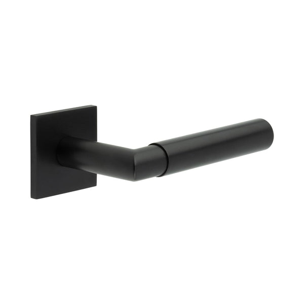 CR-102 Black Unsprung Square Rose Door Handle - CR-102B2MB - Choice Handles