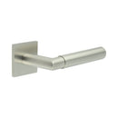 CR-102 Satin Stainless Steel  Unsprung Square Rose Door Handle - CR-102B2SSS - Choice Handles