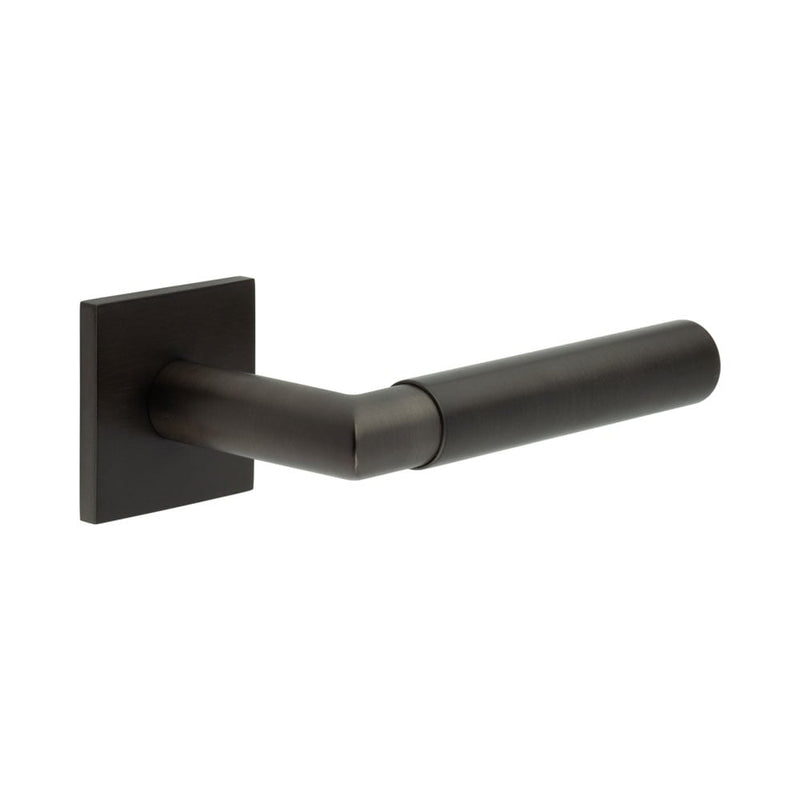 CR-102 Dark Bronze Fixed Dead Square Rose Door Handle - CR-102B3DB - Choice Handles