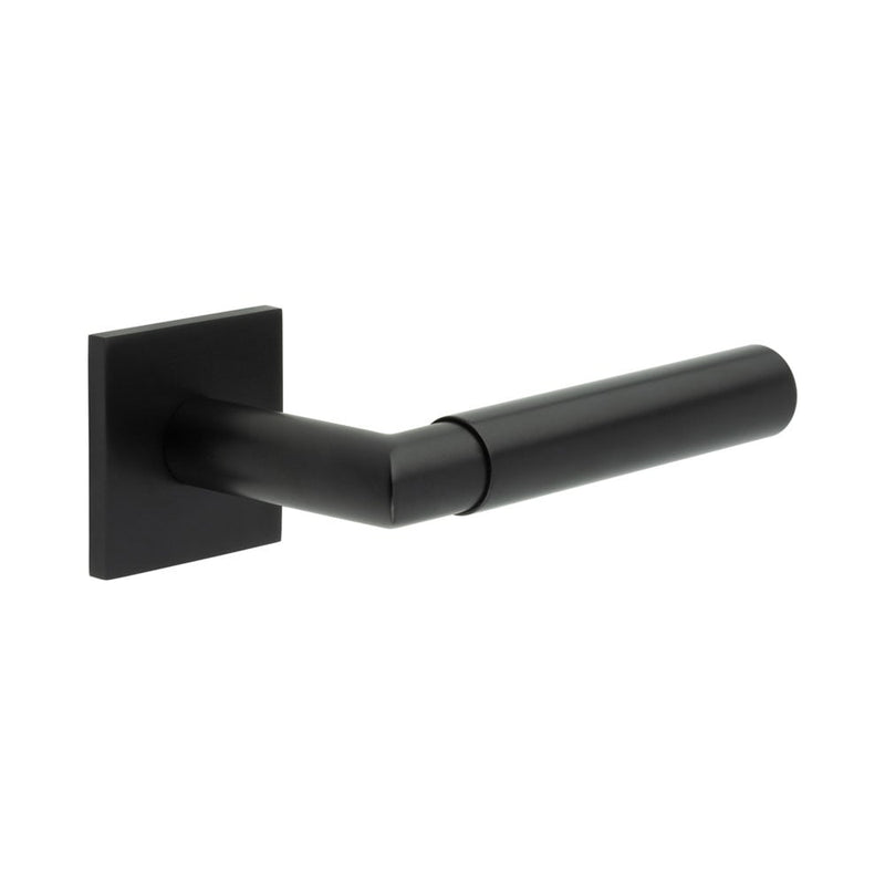CR-102 Black Fixed Dead Square Rose Door Handle - CR-102B3MB - Choice Handles