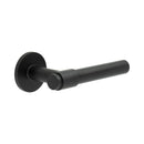 CR-103 Black Sprung Round Rose Door Handle - CR-103A1MB - Choice Handles