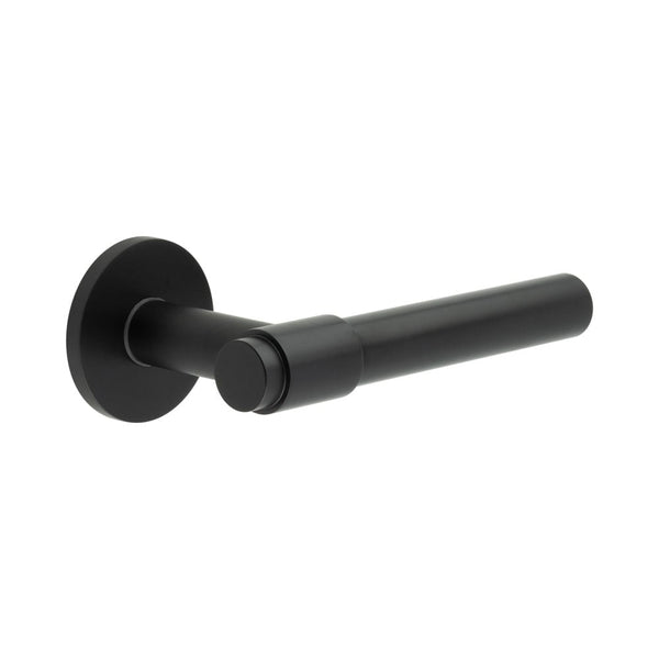 CR-103 Black Unsprung Round Rose Door Handle - CR-103A2MB - Choice Handles