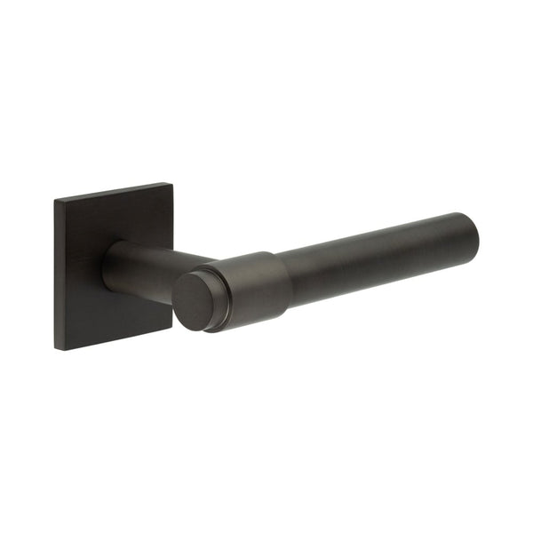CR-103 Dark Bronze Sprung Square Rose Door Handle - CR-103B1DB - Choice Handles