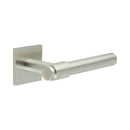 CR-103 Satin Stainless Steel  Fixed Dead Square Rose Door Handle - CR-103B3SSS - Choice Handles