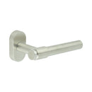 CR-103 Satin Stainless Steel Multi Point Oval Rose Door Handle - CR-103C4SSS - Choice Handles