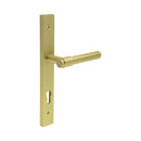 CR-103 Satin Brass Multi Point Backplate Door Handle - CR-103G4SB - Choice Handles