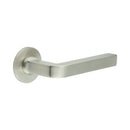CR-104 Satin Stainless Steel  Sprung Round Rose Door Handle - CR-104A1SSS - Choice Handles