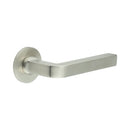 CR-104 Satin Stainless Steel  Fixed Dead Round Rose Door Handle - CR-104A3SSS - Choice Handles