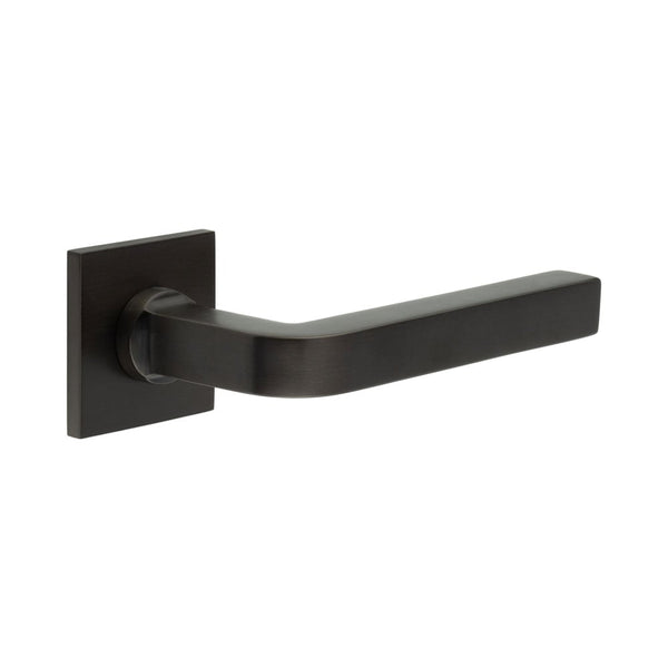 CR-104 Dark Bronze Fixed Dead Square Rose Door Handle - CR-104B3DB