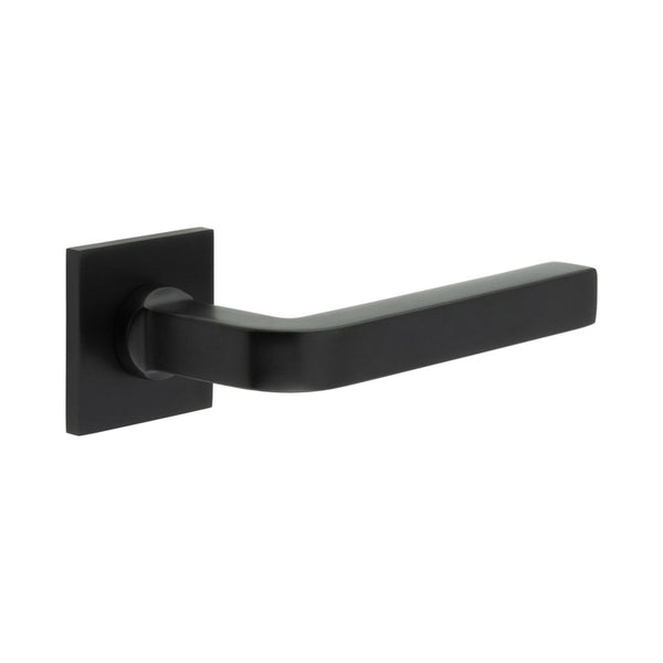 CR-104 Black Fixed Dead Square Rose Door Handle - CR-104B3MB