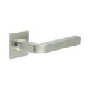 CR-104 Satin Stainless Steel  Fixed Dead Square Rose Door Handle - CR-104B3SSS - Choice Handles