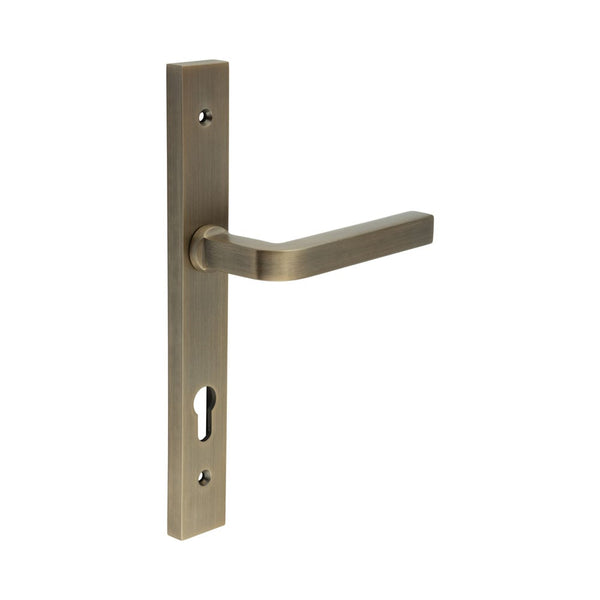 CR-104 Antique Brass Multi Point Backplate Door Handle - CR-104G4AB - Choice Handles
