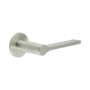 CR-105 Satin Stainless Steel  Sprung Round Rose Door Handle - CR-105A1SSS - Choice Handles