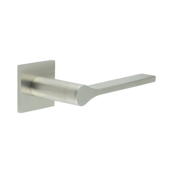 CR-105 Satin Stainless Steel  Sprung Square Rose Door Handle - CR-105B1SSS