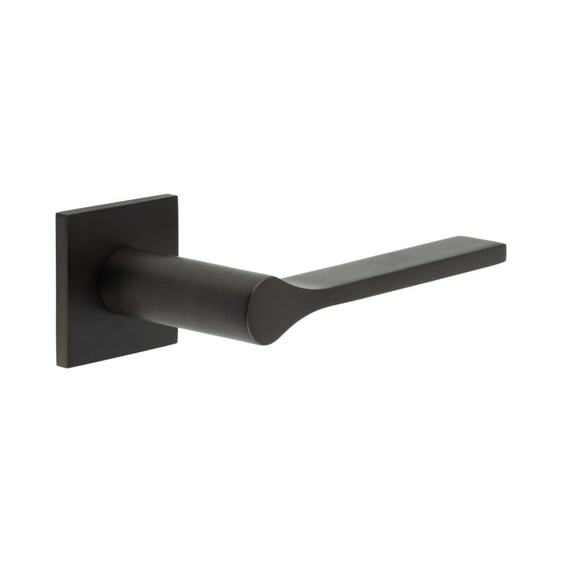 CR-105 Dark Bronze Unsprung Square Rose Door Handle - CR-105B2DB - Choice Handles