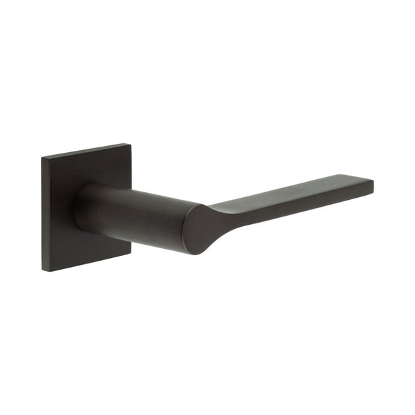 CR-105 Dark Bronze Fixed Dead Square Rose Door Handle - CR-105B3DB