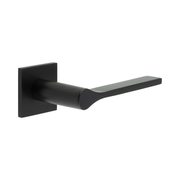 CR-105 Black Fixed Dead Square Rose Door Handle - CR-105B3MB