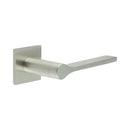 CR-105 Satin Stainless Steel  Fixed Dead Square Rose Door Handle - CR-105B3SSS - Choice Handles