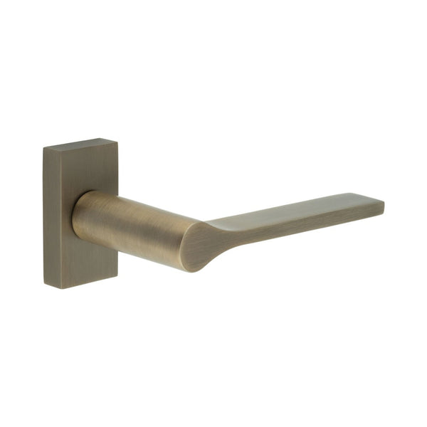 CR-105 Antique Brass Multi Point Rectangular Rose Door Handle - CR-105D4AB