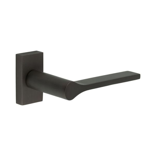 CR-105 Dark Bronze Multi Point Rectangular Rose Door Handle - CR-105D4DB