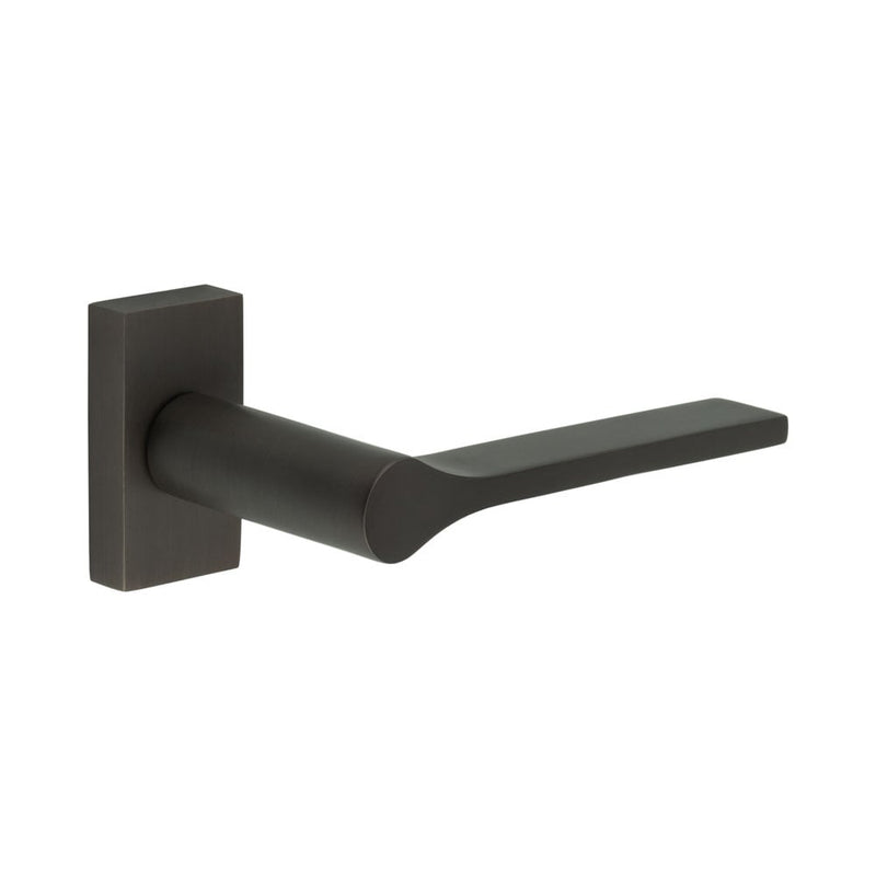 CR-105 Dark Bronze Multi Point Rectangular Rose Door Handle - CR-105D4DB